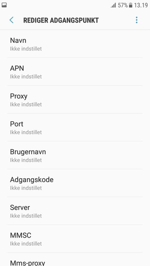Indtast internet-oplysninger
