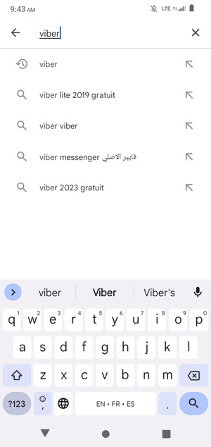 Saisissez le nom de l'appli et sélectionnez Rechercher
