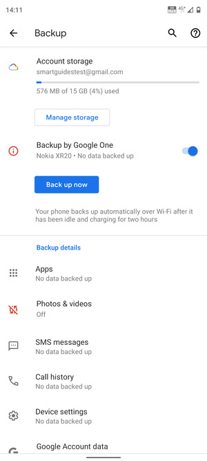 Select Account storage
