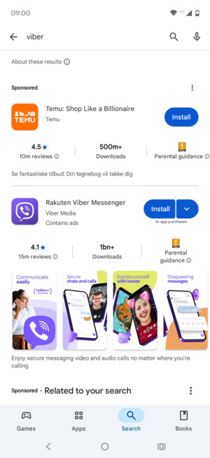 Select the app