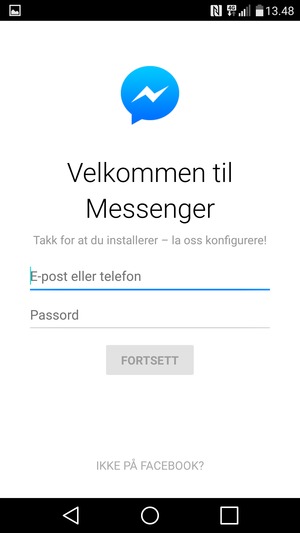 Applikasjonen er klar til bruk