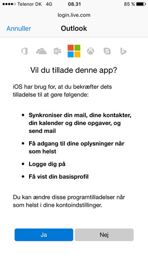 Vælg Ja