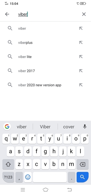 Enter the app name and select Search