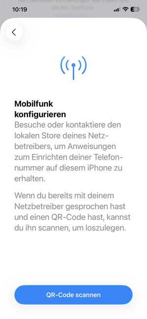 Wählen Sie QR-Code scannen