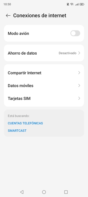Seleccione Compartir Internet