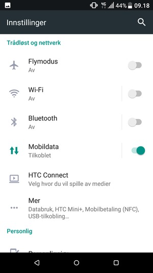 Velg Mobildata