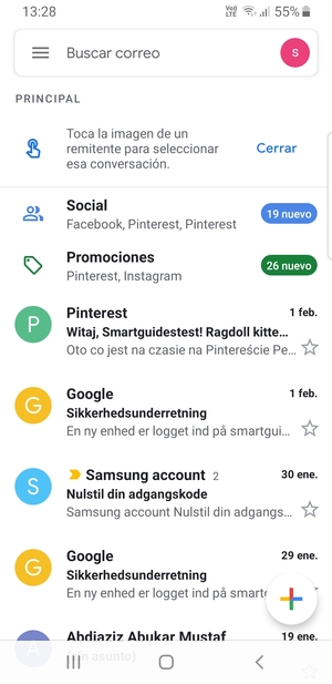 Su Gmail está listo para usar