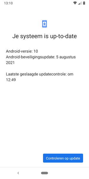 Selecteer Controleren op update