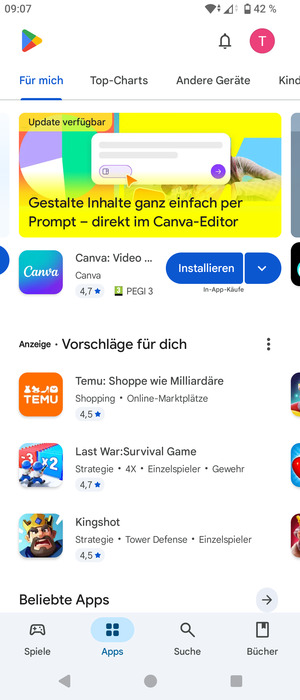 Wählen Sie Suche