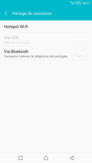 Sélectionnez Hotspot Wi-fi