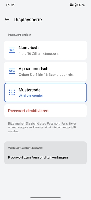 Ihr Handy ist jetzt mit einer Bildschirmsperre gesichert