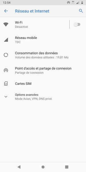 Sélectionnez Réseau mobile