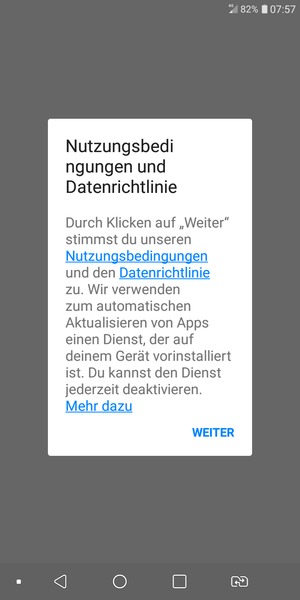Wählen Sie WEITER