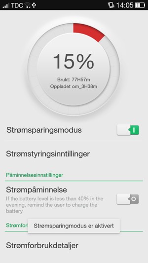Velg Strømstyringsinnstillinger