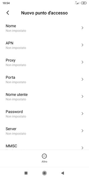 Inserisci informazioni MMS