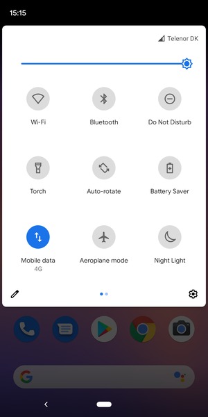 Adjust brightness to the required level