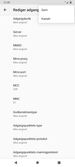 Vælg Gem