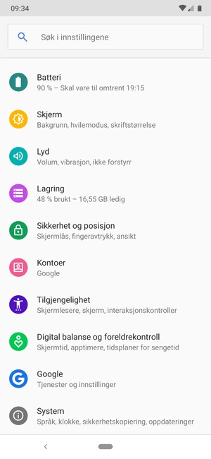 Bla til og velg Sikkerhet og posisjon