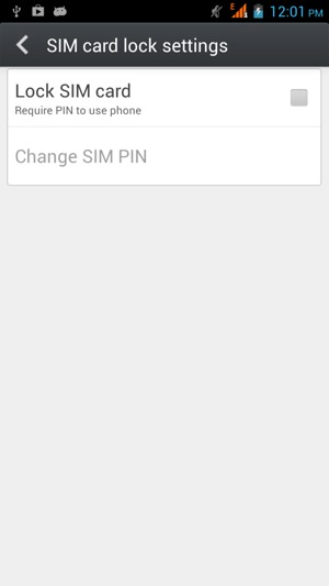 Check the Lock SIM card checkbox