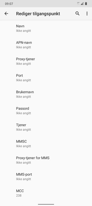 Skriv inn MMS-informasjon