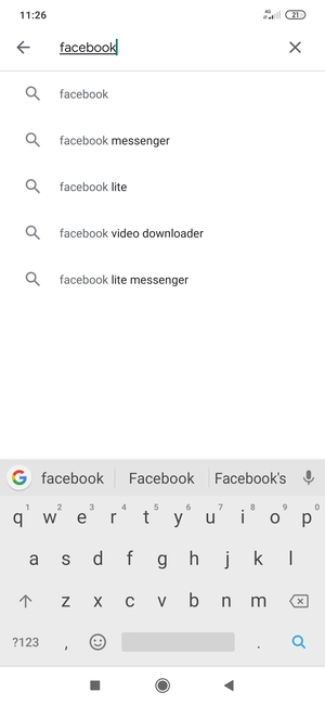 Enter the app name and select Search