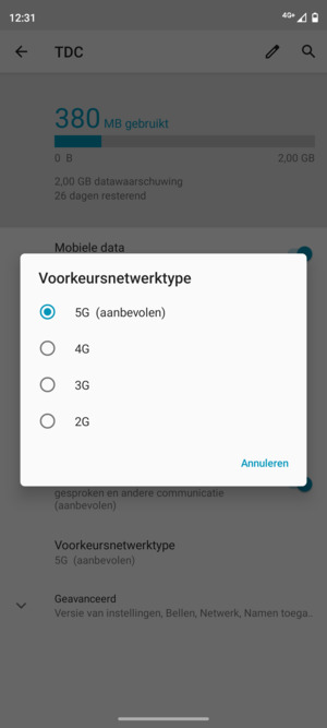 Selecteer uw voorkeursoptie