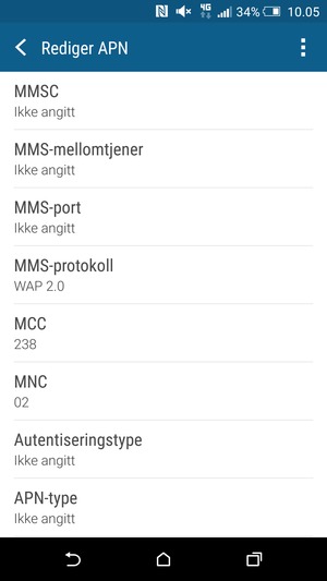 Bla ned og skriv inn MMS-informasjon