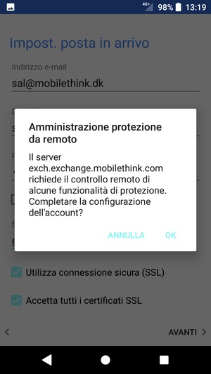 Seleziona OK