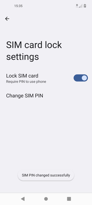 Your SIM PIN has been changed