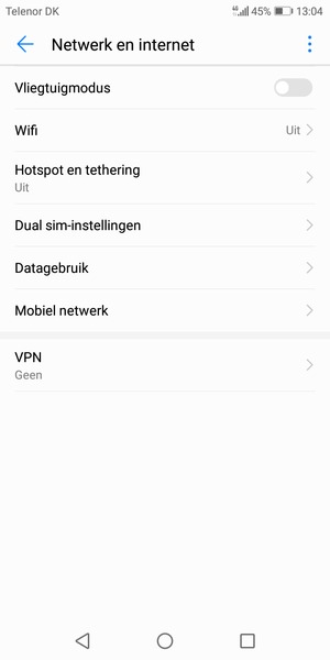 Selecteer Mobiel netwerk