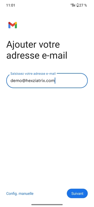 Saisissez votre adresse e-mail et sélectionnez Suivant