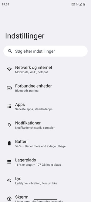 Vælg Netværk og internet