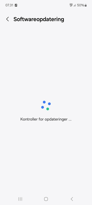Afvent at søgningen er afsluttet