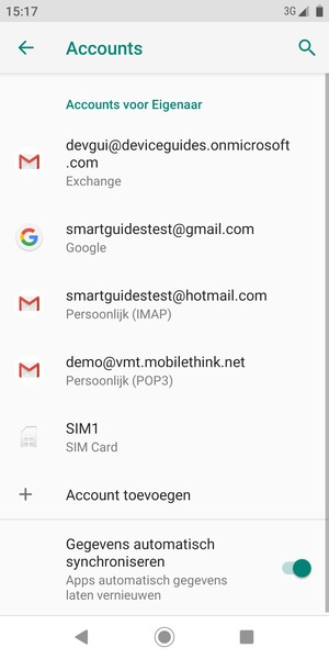 Selecteer uw Google-account
