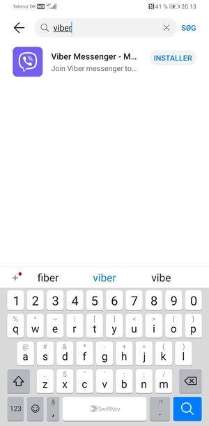 Indtast navnet på appen og vælg Søg
