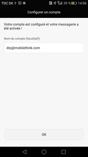 Donnez un nom à votre compte et sélectionnez OK