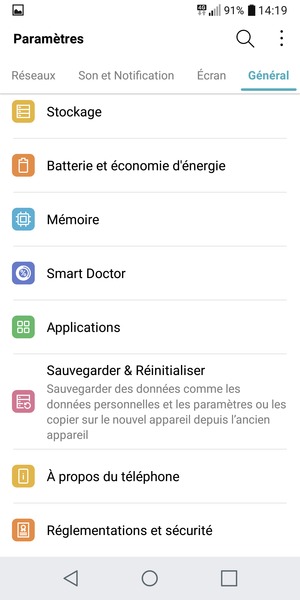 Faites défiler et sélectionnez À propos du téléphone
