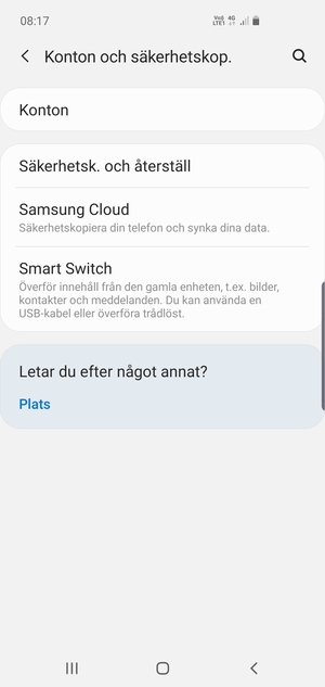 Välj Konton