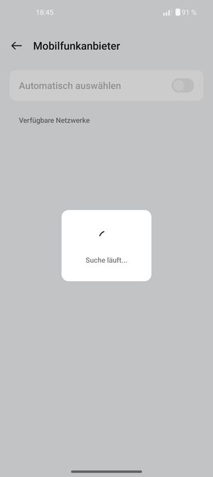Warten Sie, bis die Suche abgeschlossen ist