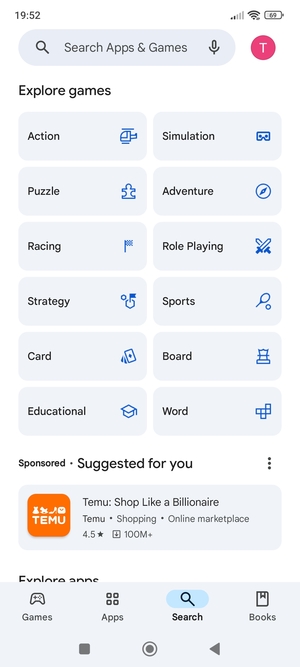 Select the Search bar