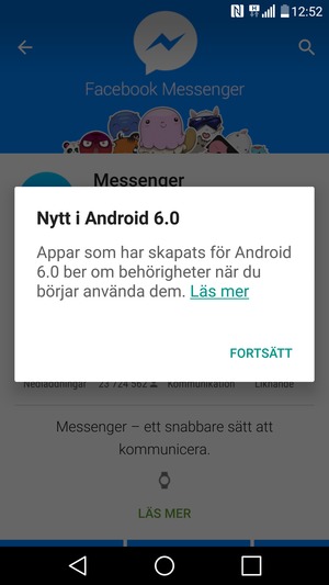 Välj FORTSÄTT