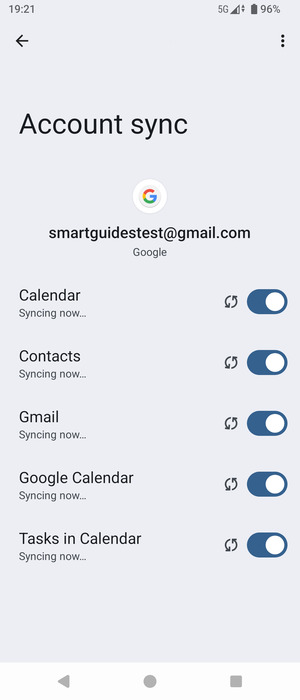 Your information will be synchronised