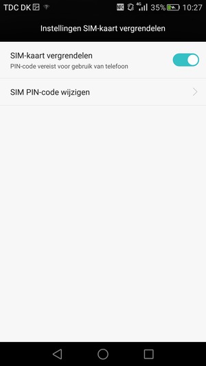 Selecteer SIM PIN-code wijzigen