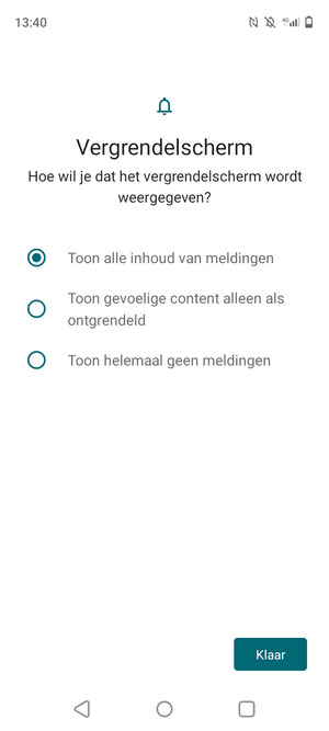 Selecteer uw voorkeursoptie en selecteer Klaar