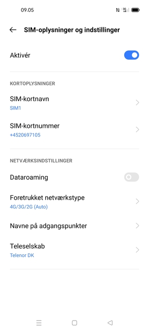 Vælg Foretrukket netværkstype