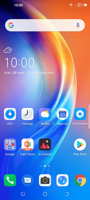 Faites glisser vers la gauche