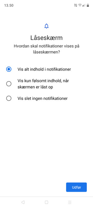 Vælg din foretrukne mulighed og vælg Udfør