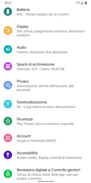 Scorri e seleziona Geolocalizzazione