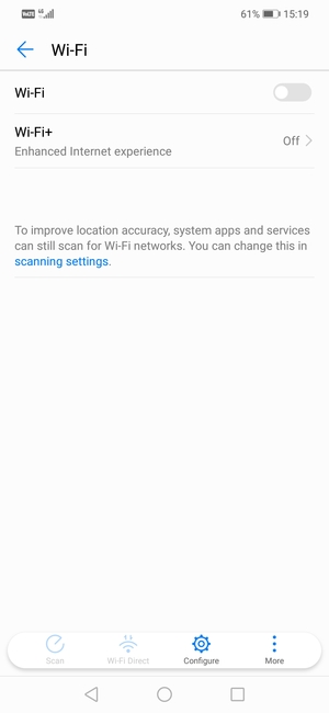 Turn on Wi-Fi