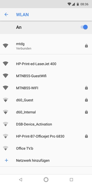 Sie sind nun mit dem WLAN-Netzwerk verbunden